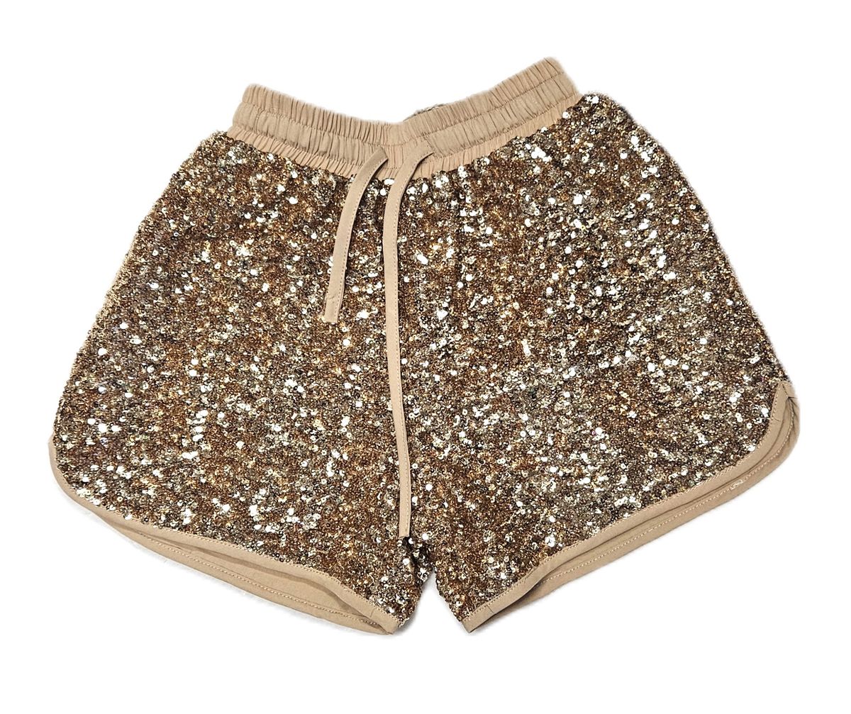 Gold Sequin Shorts
