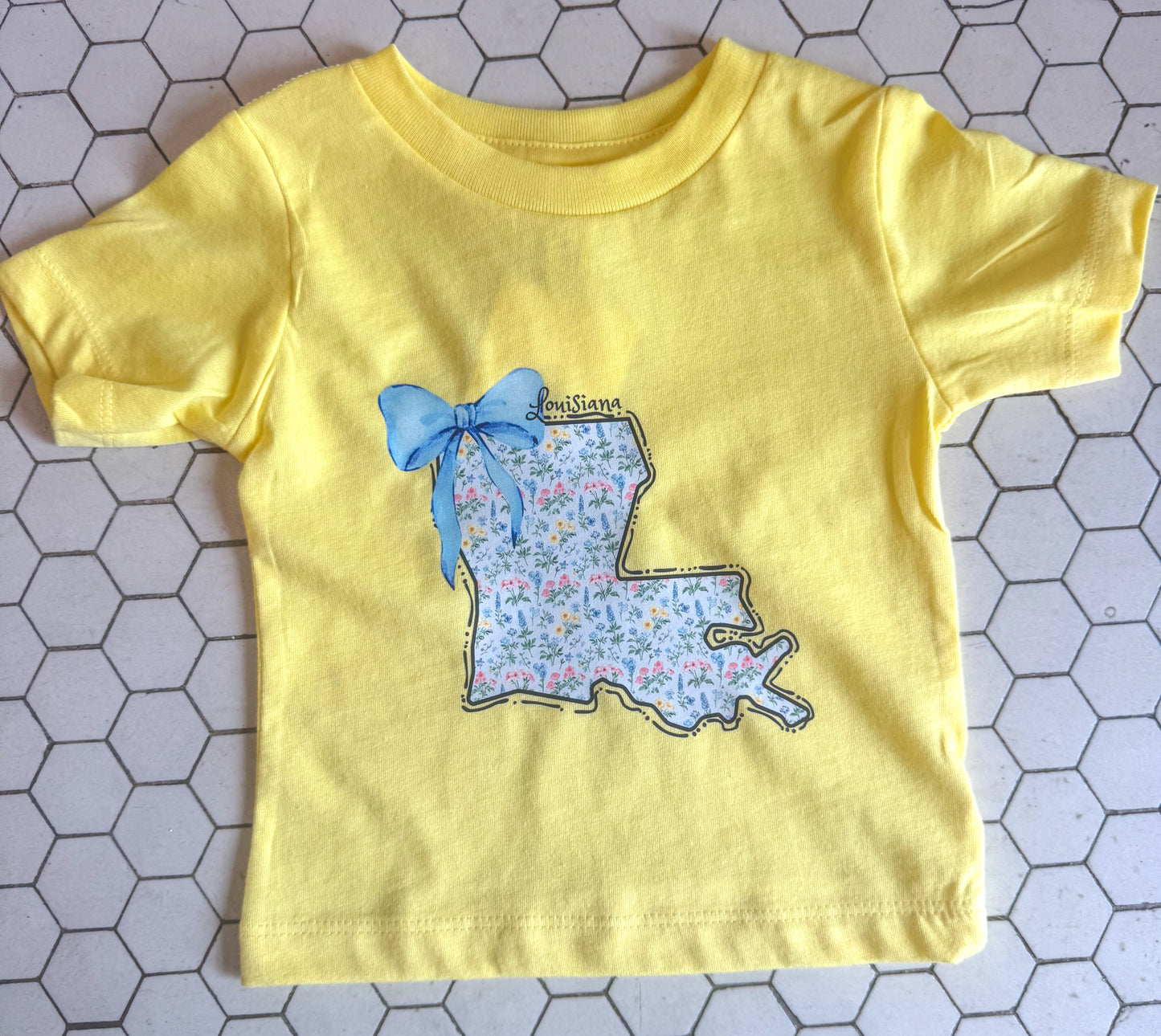 Louisiana Girl Tee: Yellow