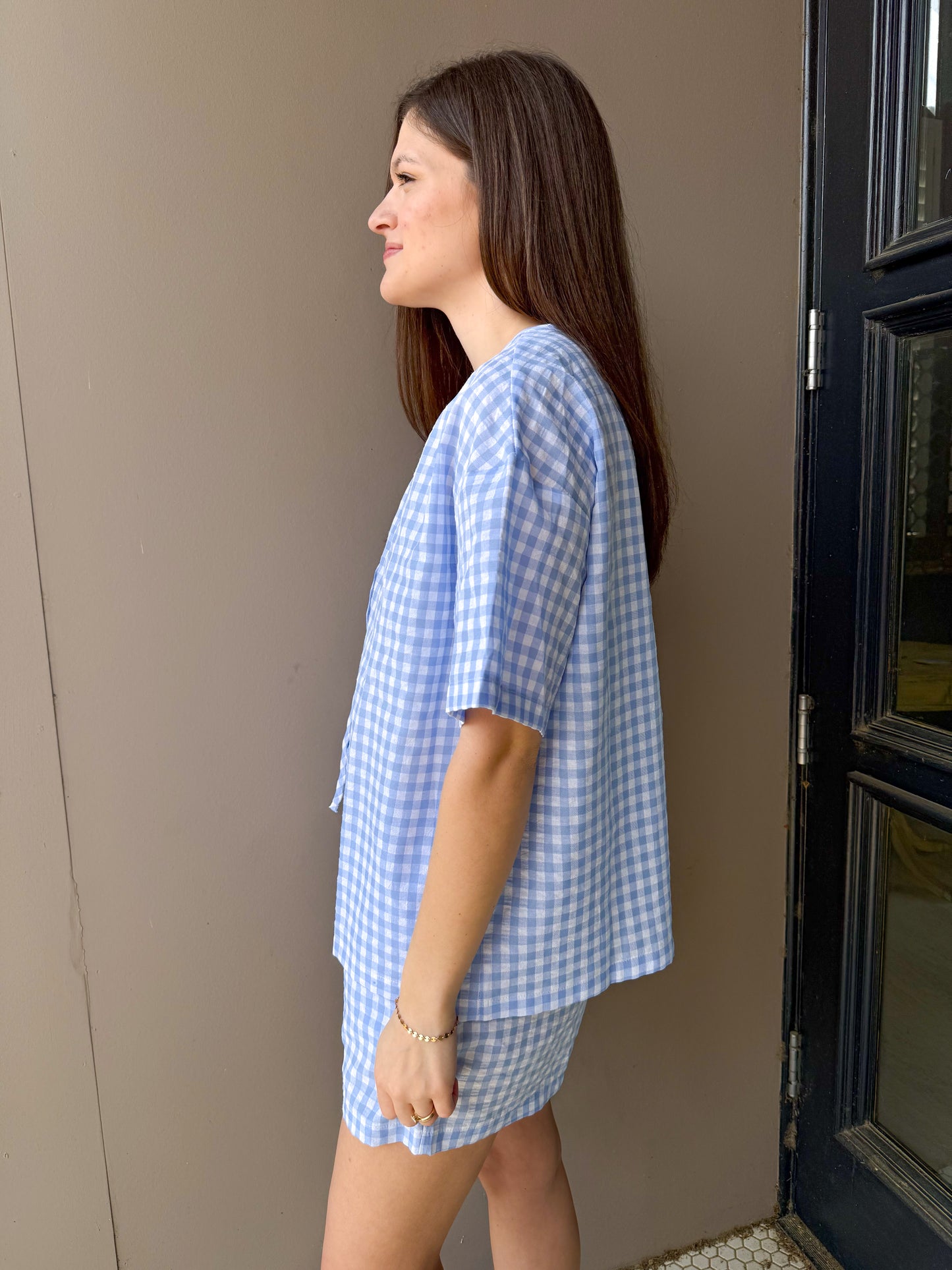 Gingham Set: Baby Blue