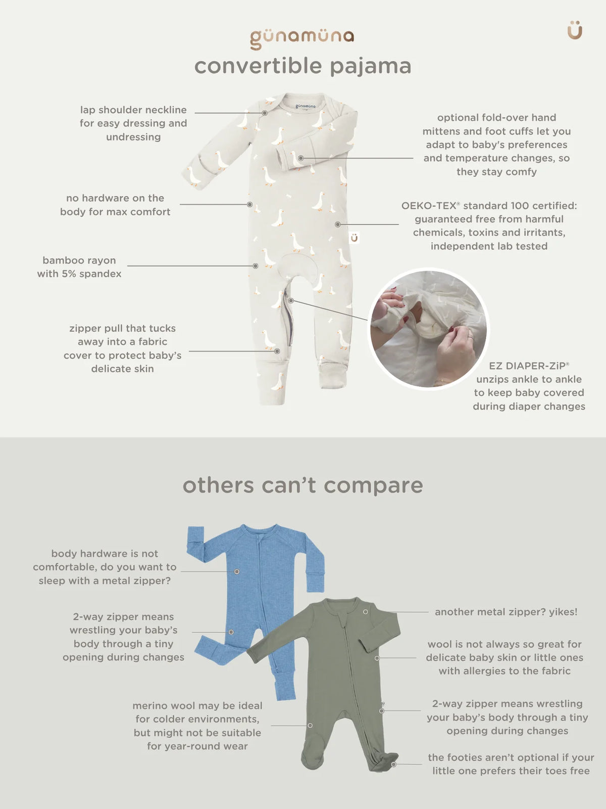 Goose Bamboo Convertible PJs