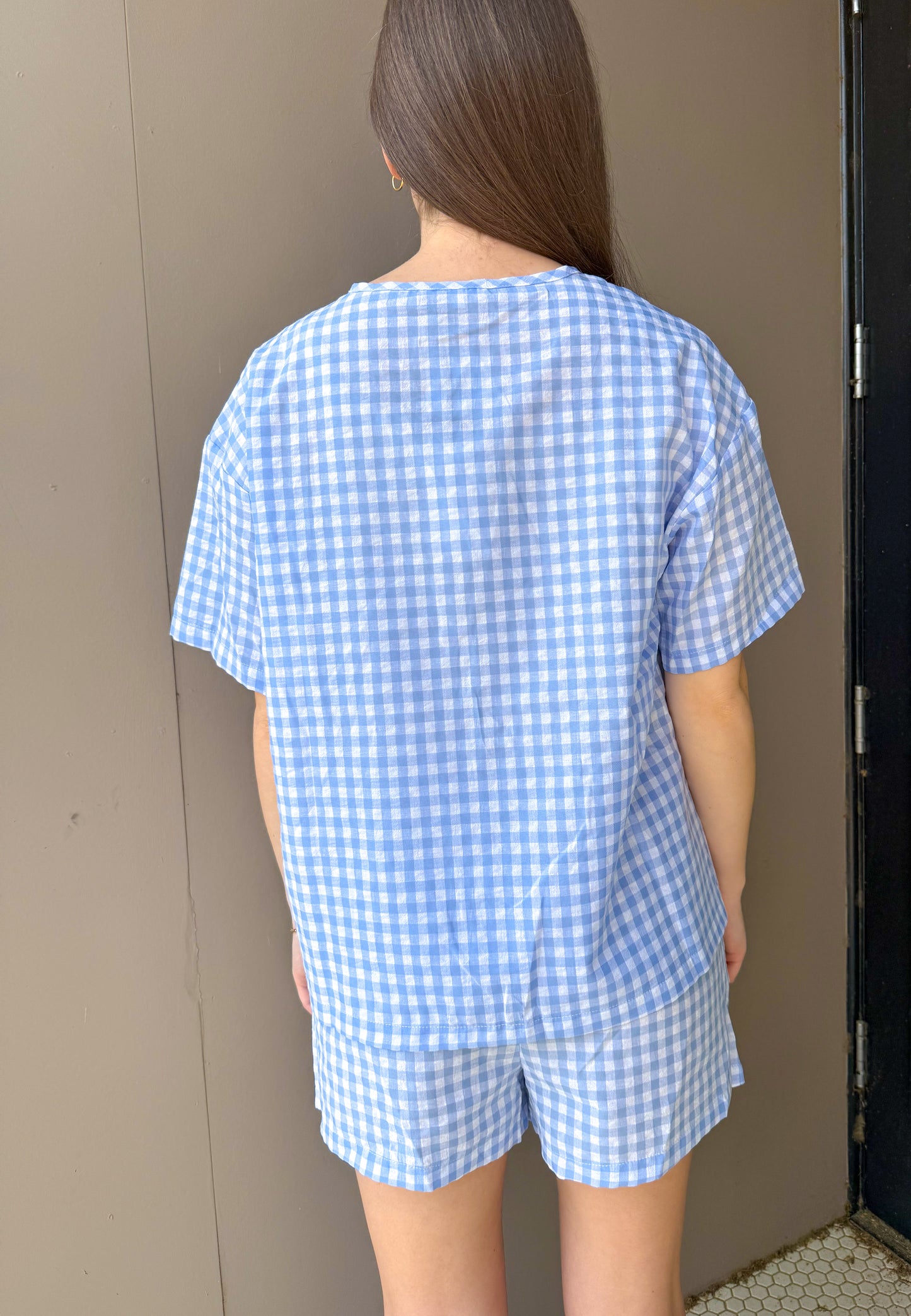 Gingham Set: Baby Blue
