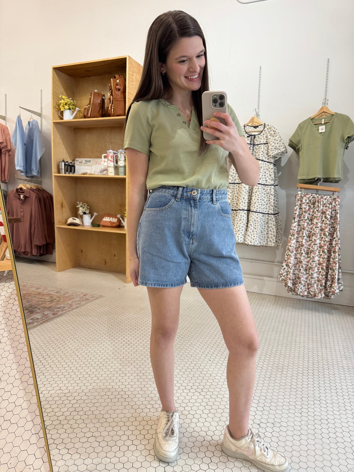 Classic Denim Mom Shorts