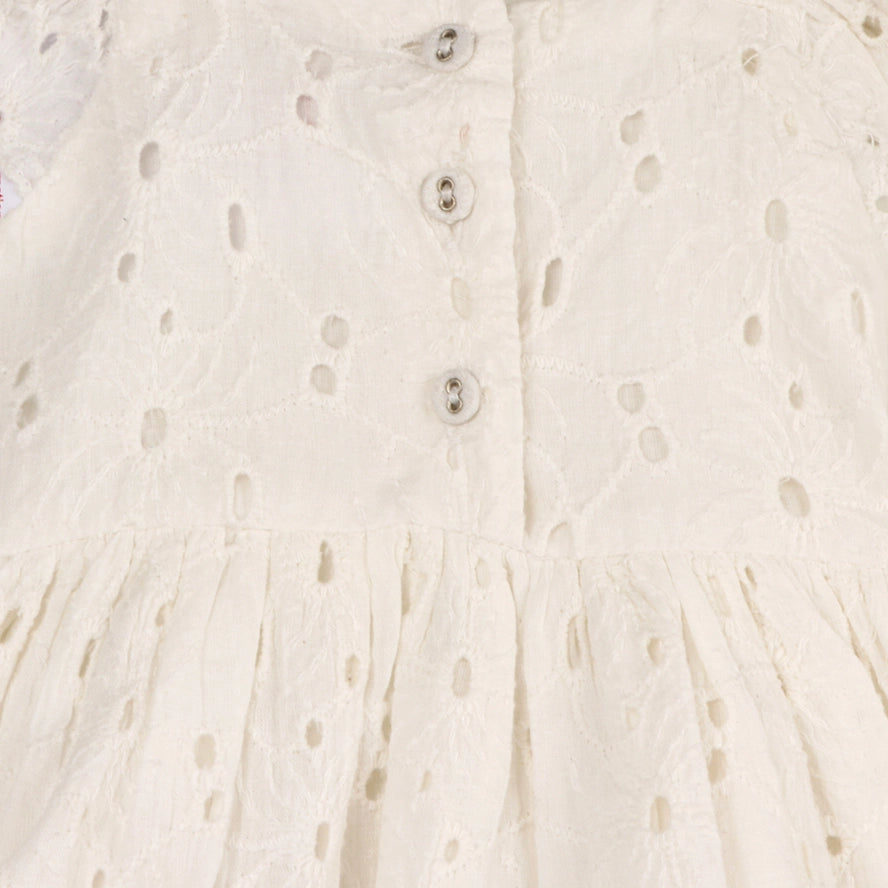 Lily Schiffli Floral Baby Girl Dress & Bloomer (Organic)