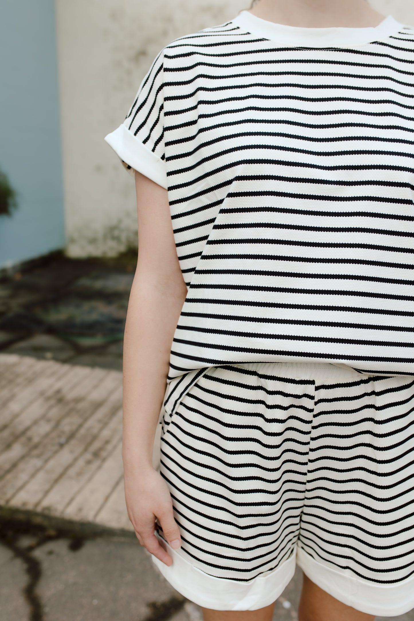 B and W Striped Set