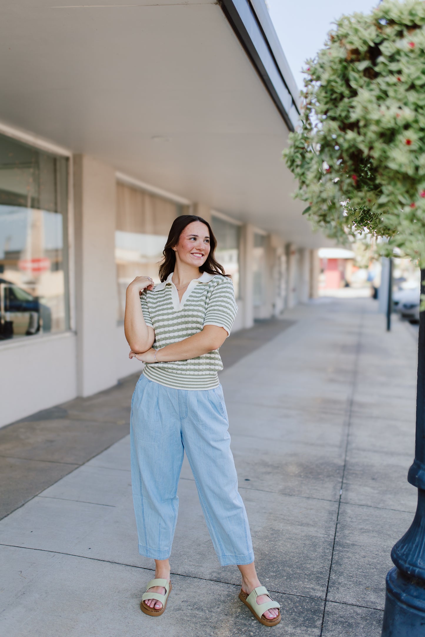Denim High Waisted Relax Fit Pants