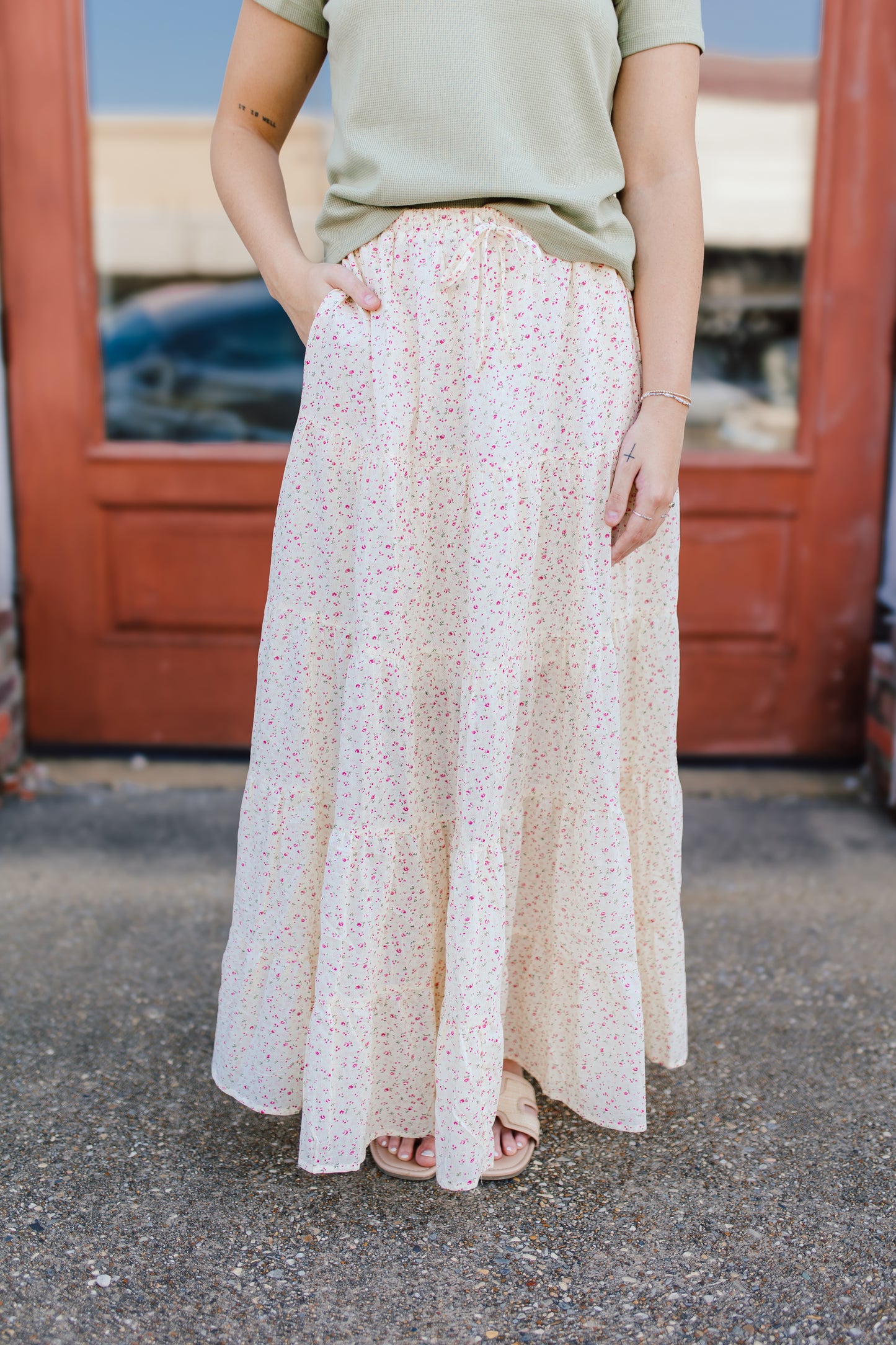 Ditzy Floral Maxi Skirt