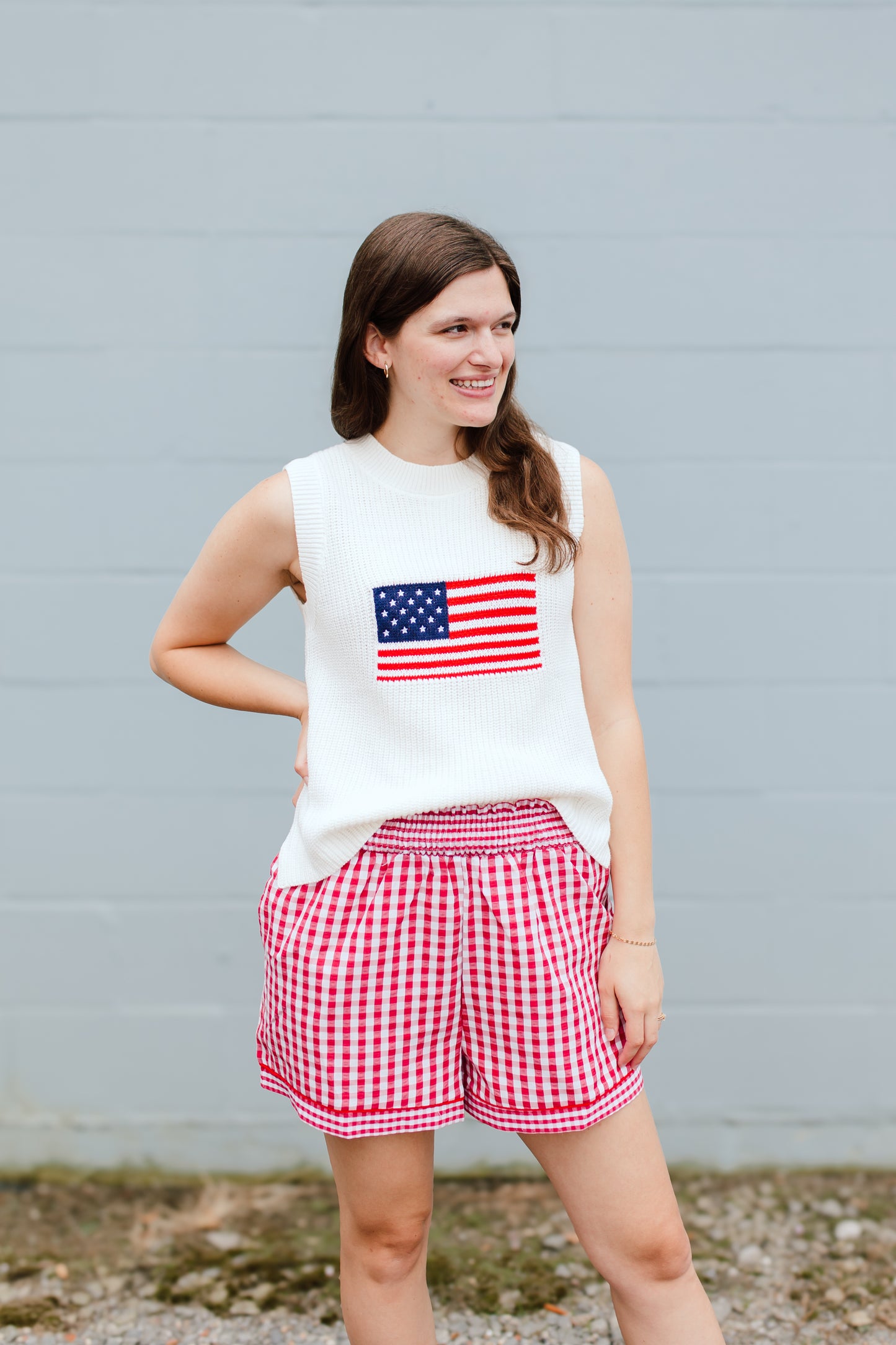 Knit Flag Top