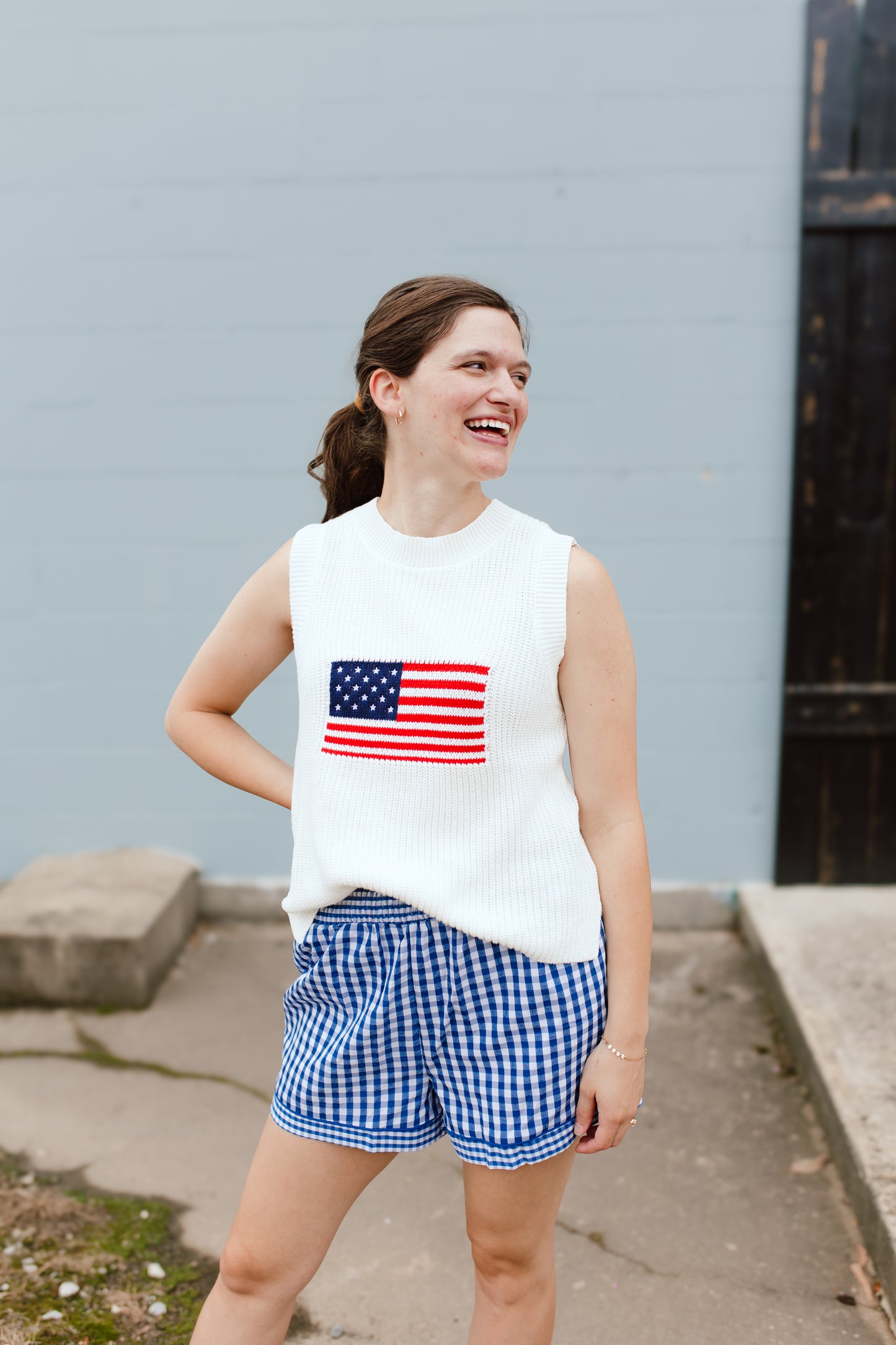 Knit Flag Top