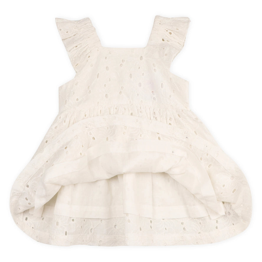 Lily Schiffli Floral Baby Girl Dress & Bloomer (Organic)
