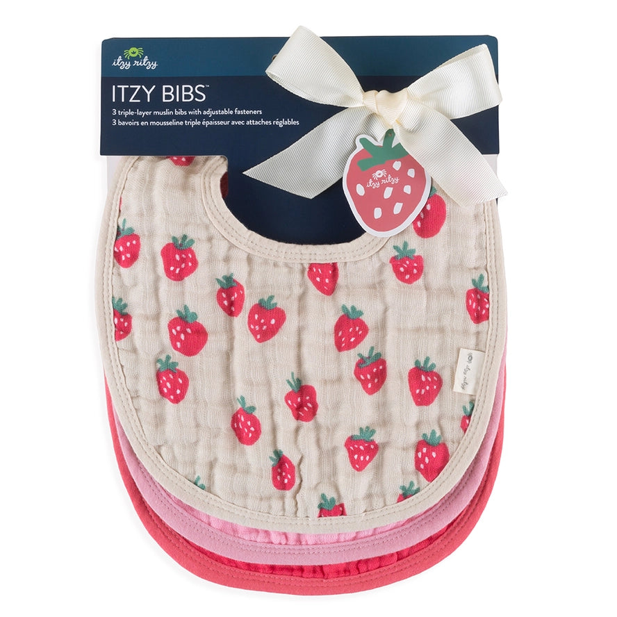 Strawberries and Cream Bib Set