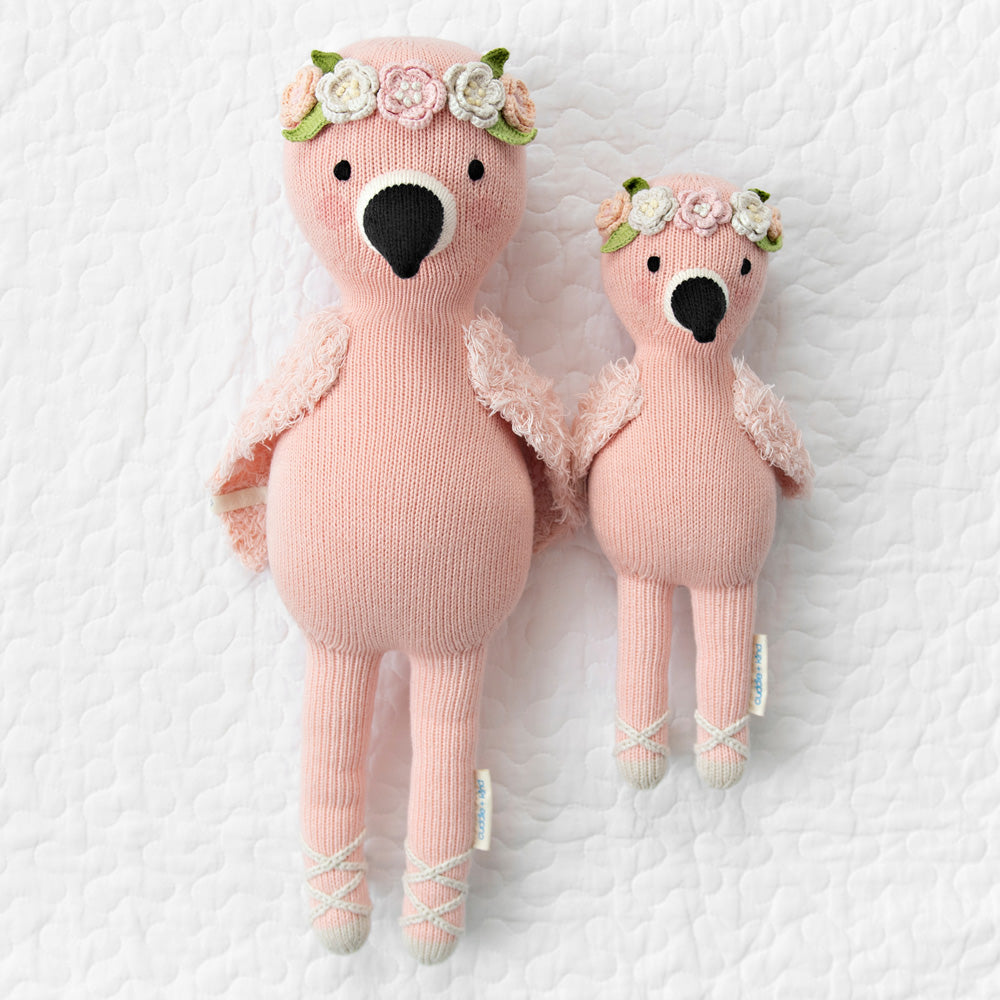 Cuddle and kind Penelope the Flamingo