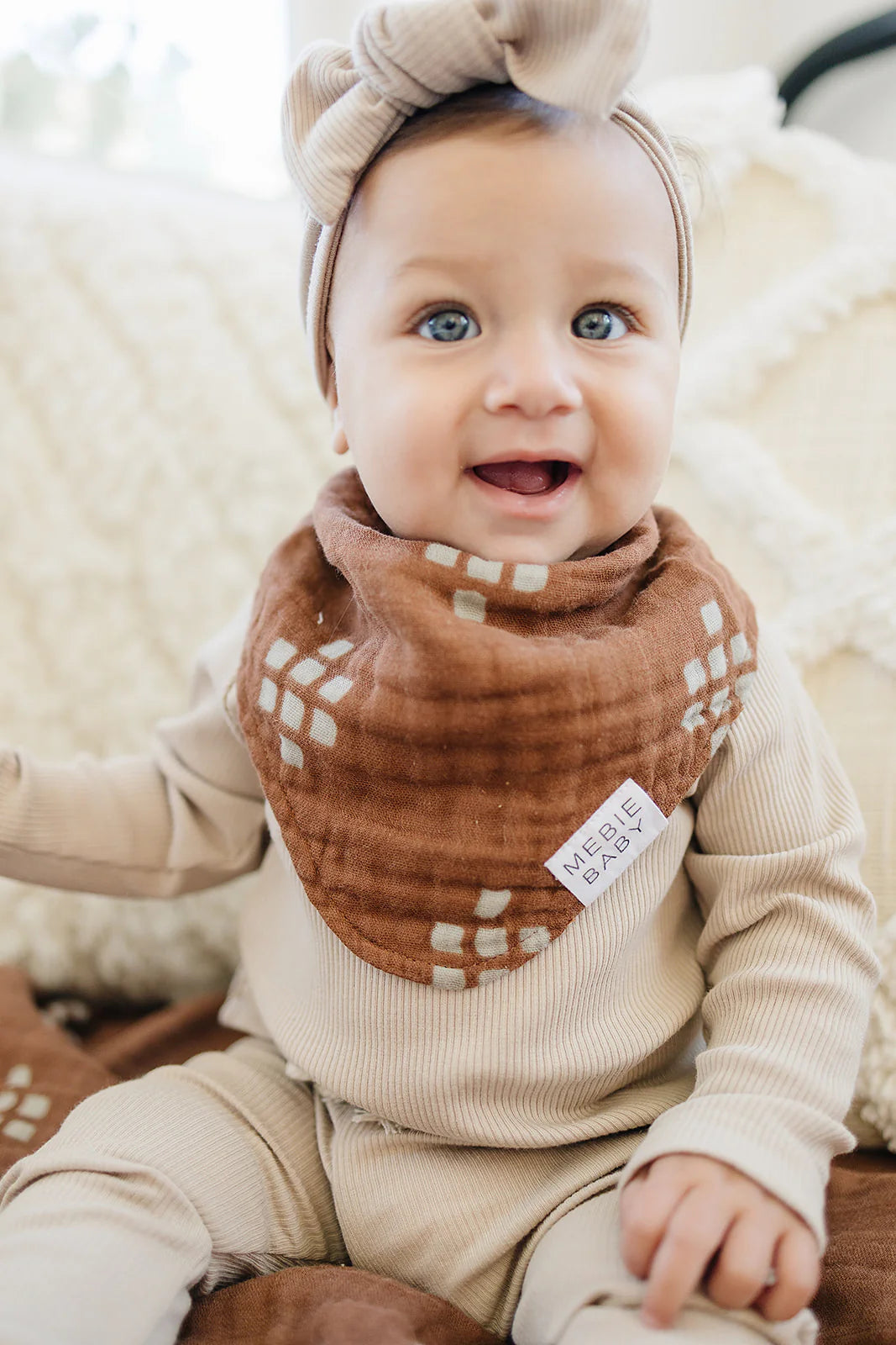 Chestnut Textile Muslin Bib