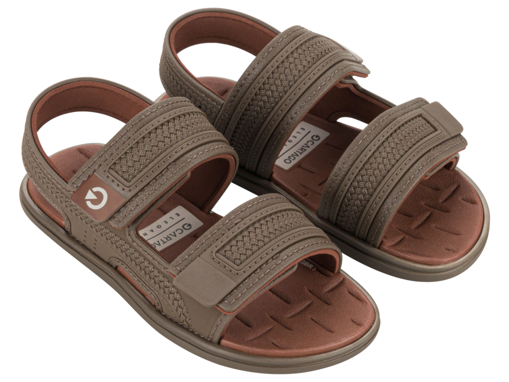 Kids Brown Velcro Sandals