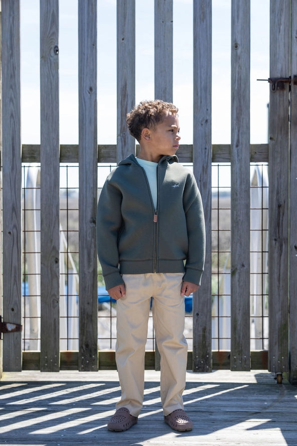 Boys Elastic Waist Pants - Khaki