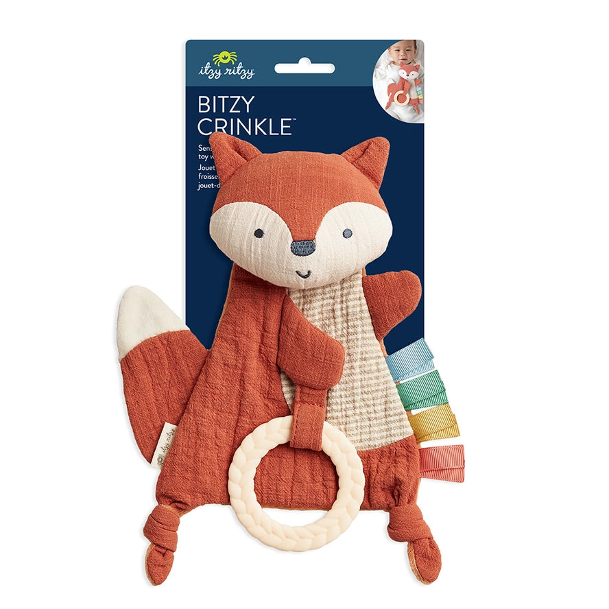 Crinkle Sensory Toy with Teether - 2 Options