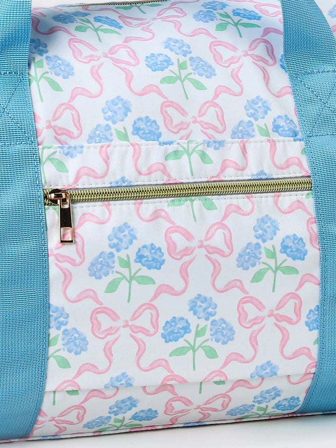 Bow and Blue Duffle Bag