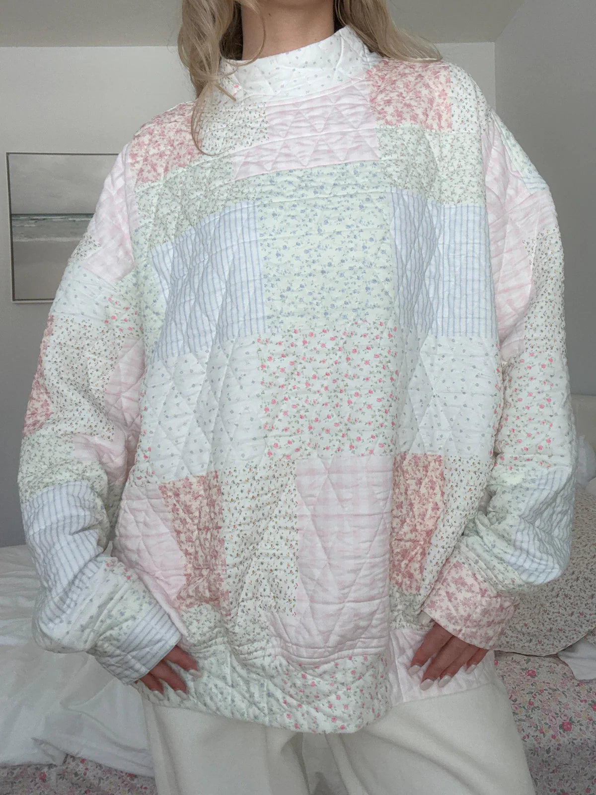 Elsie Quilted Mockneck Sweatshirt