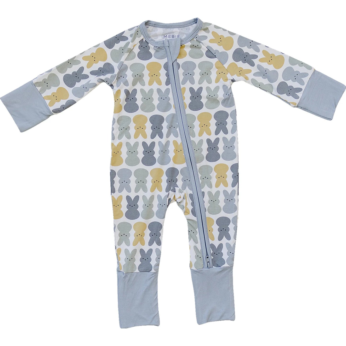 Dust Blue Bunny Bamboo Zipper