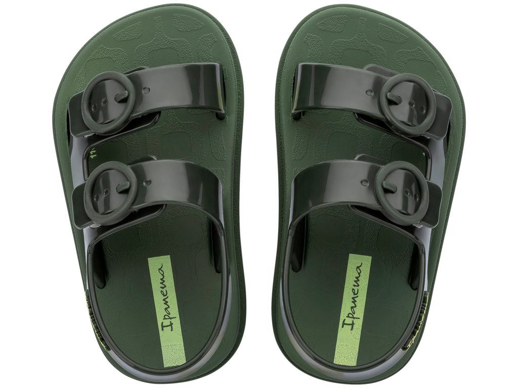 Green Strap Jelly Sandals