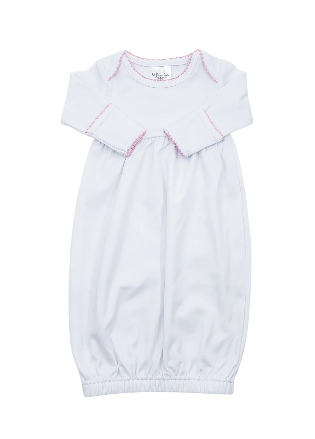 Picot Trim Gown: Includes Embroidery (Four Colors availible)