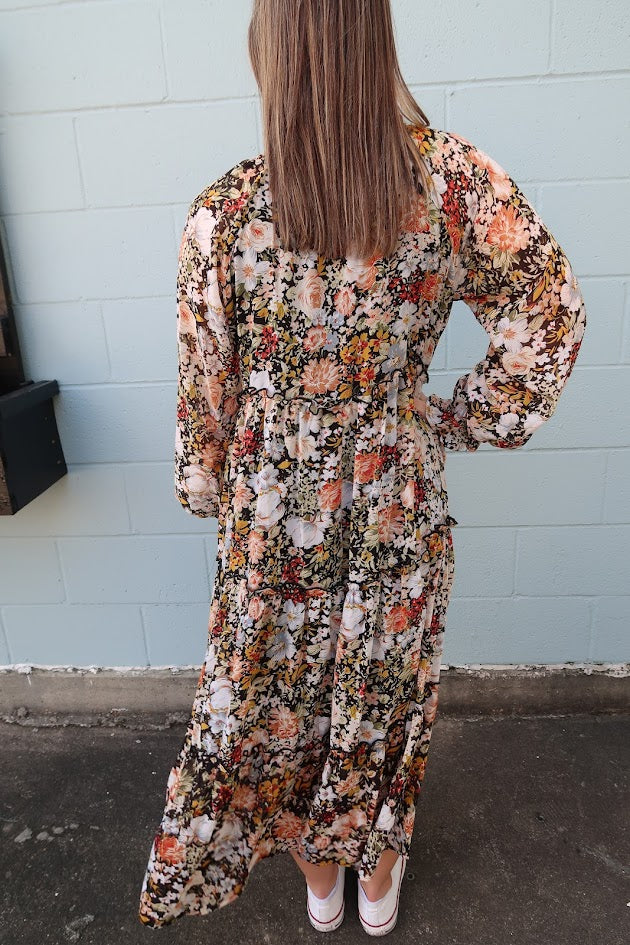 Floral Night Midi Dress