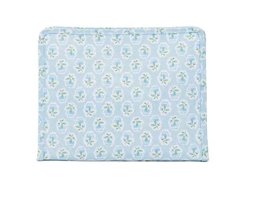 Roadie Large Zip Pouch - Petite Fleur Blue