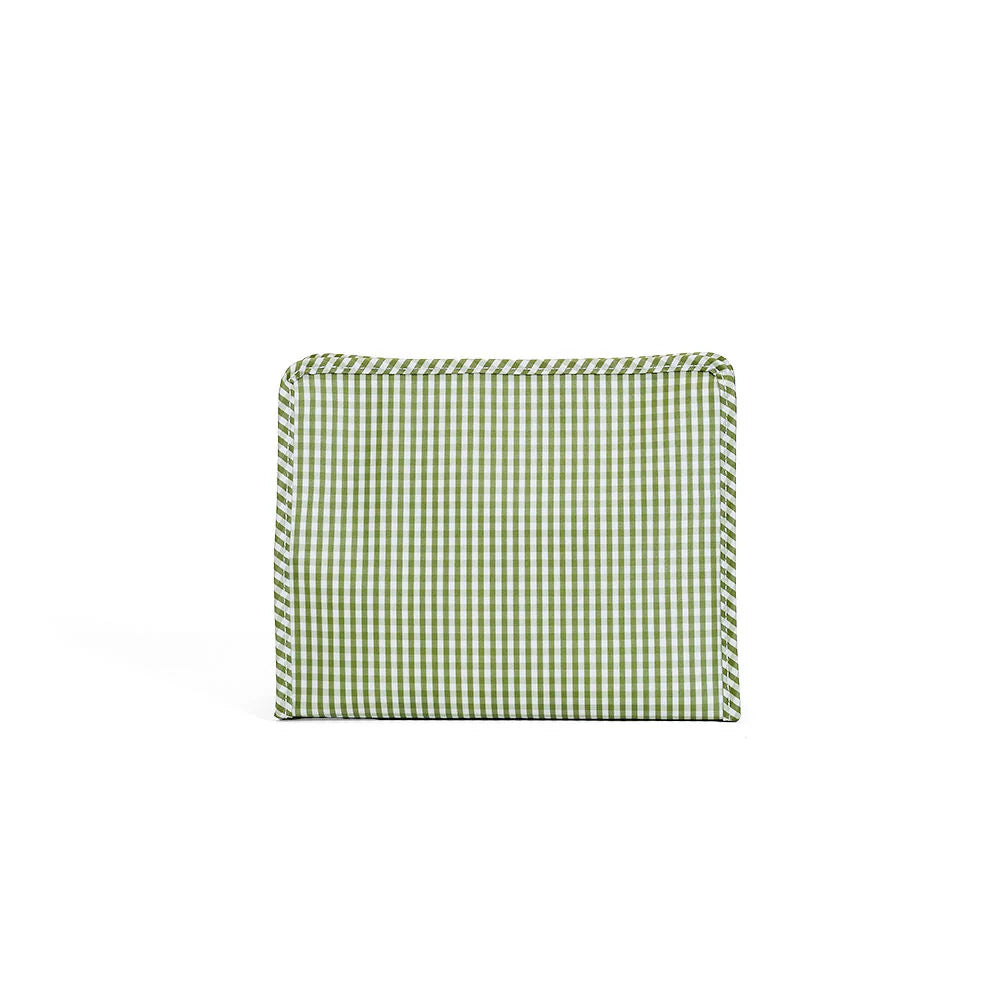 Roadie Large Zip Pouch - Gingham Moss