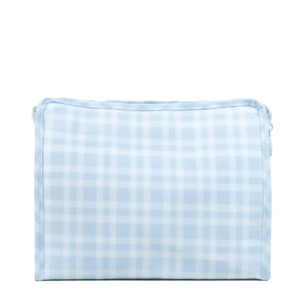 Roadie Large Zip Pouch - Pimlico Plaid Blue