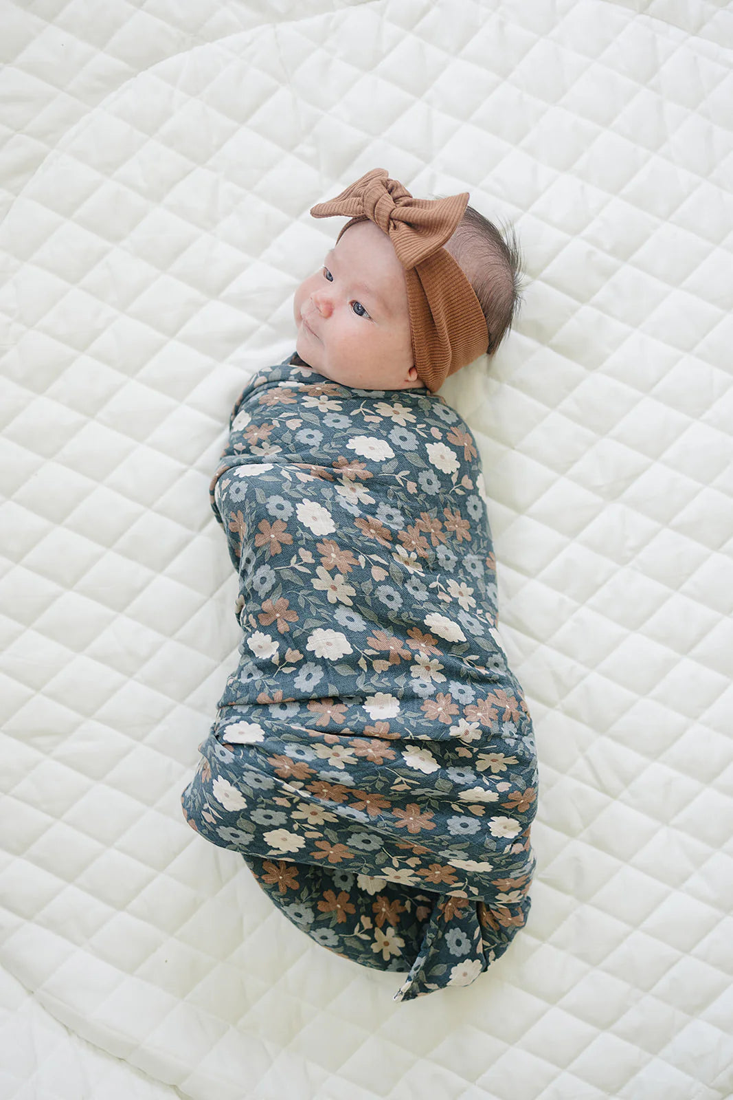 Midnight Floral Muslin Swaddle