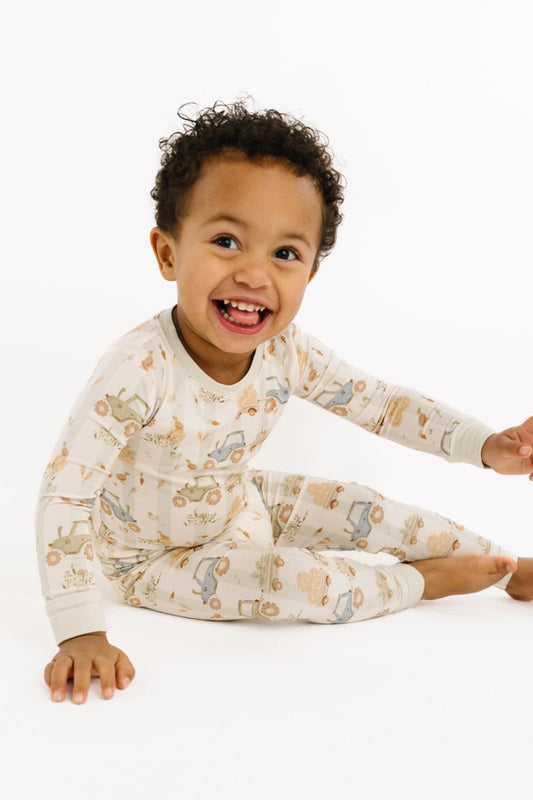 Tractor Trails Bamboo Set