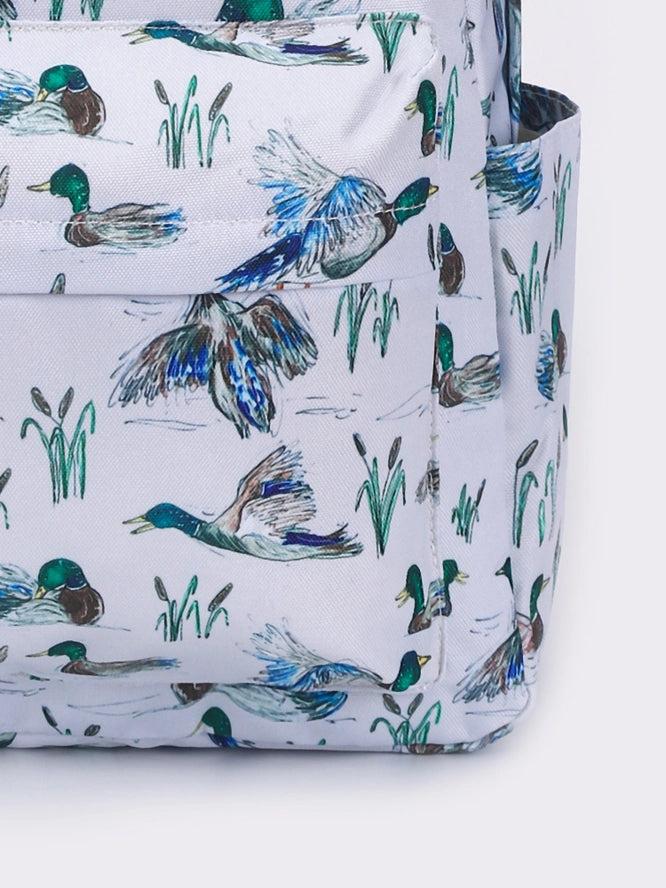 Mallard Duck Backpack- White