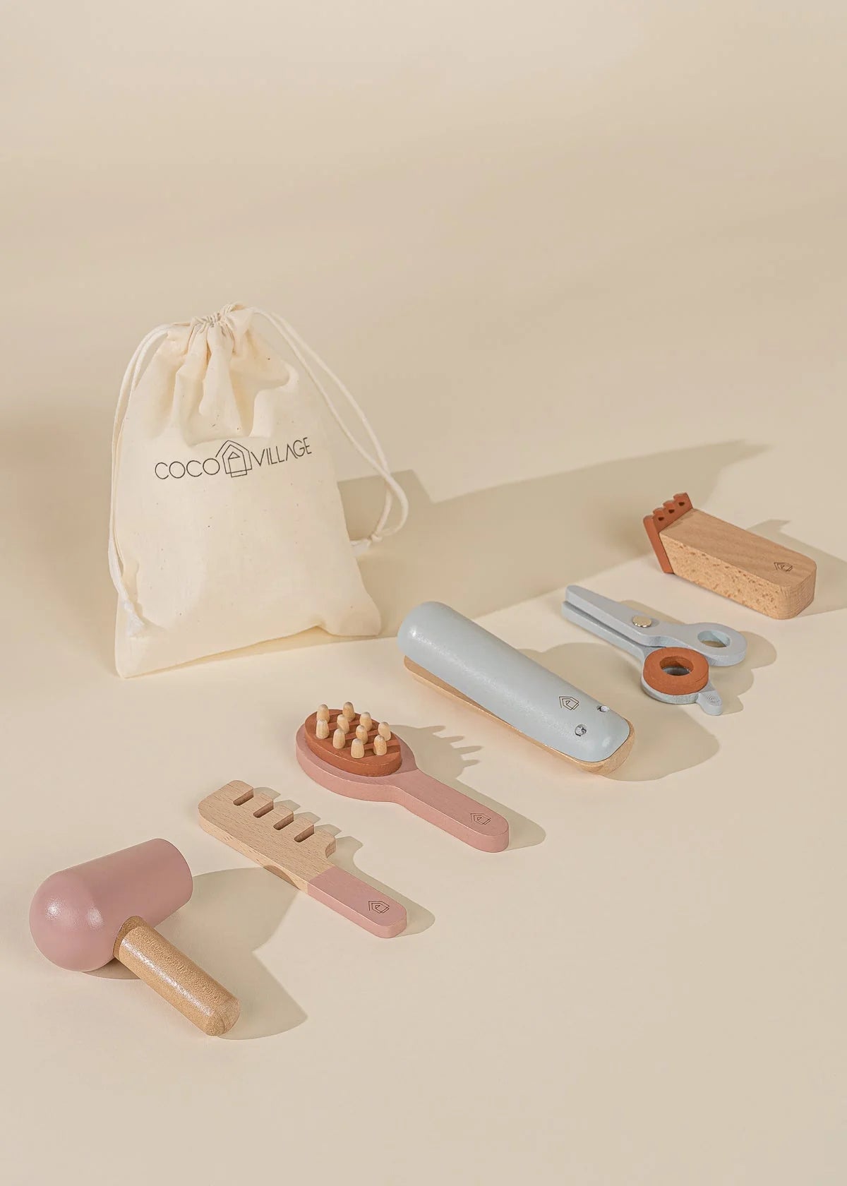 Toddler Wooden Hair Dresser Set
