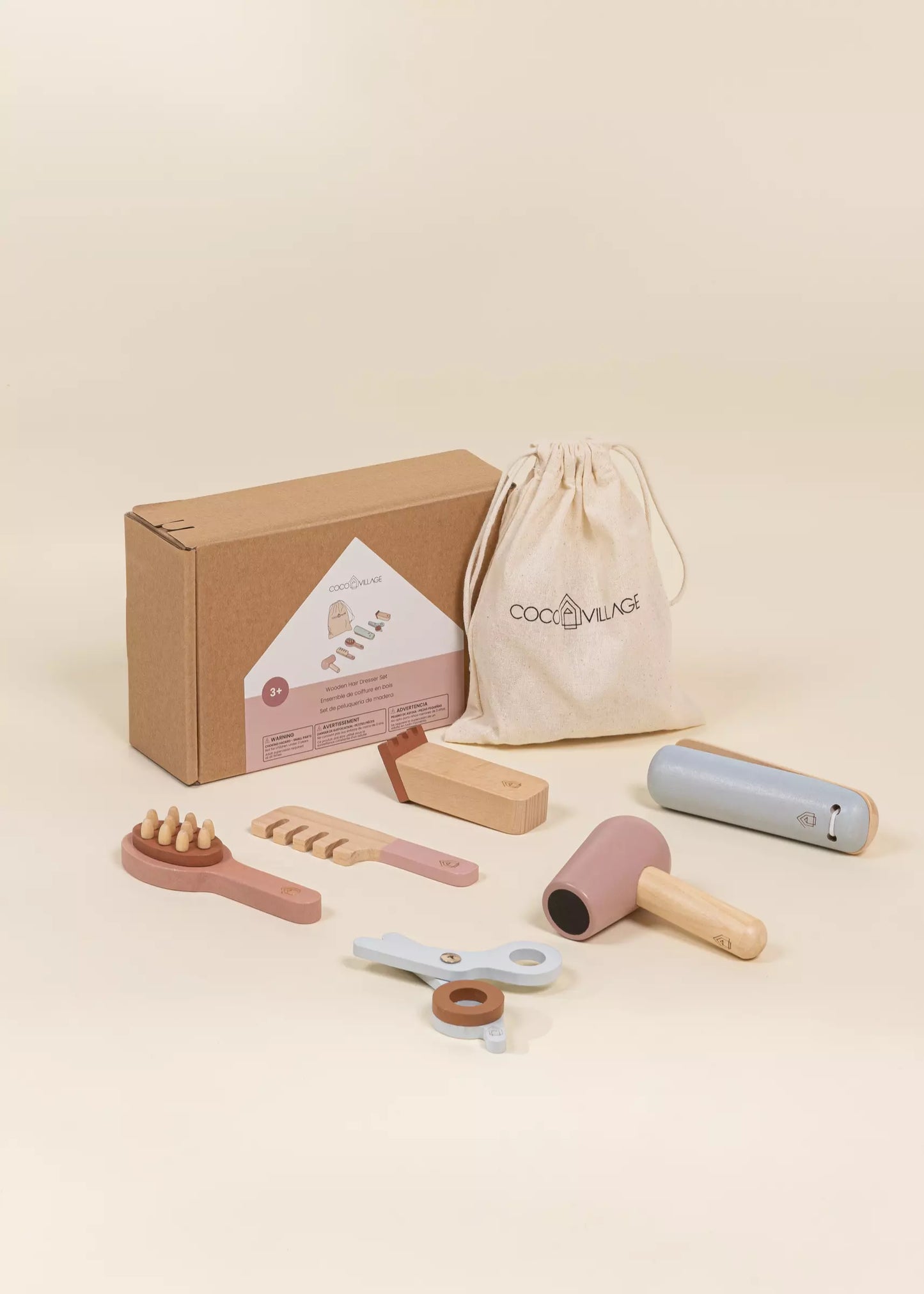 Toddler Wooden Hair Dresser Set