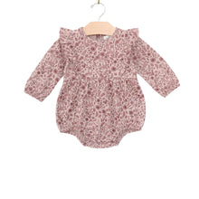 Load image into Gallery viewer, Long Sleeve Flutter Romper- Floral Fox
