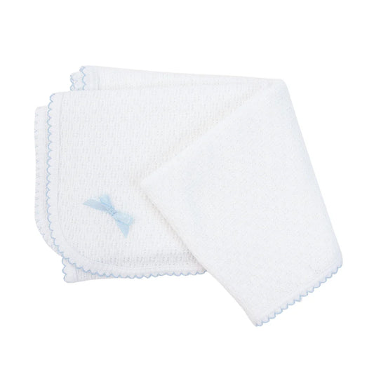 Paty Knit Swaddle Blanket - White