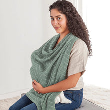 Load image into Gallery viewer, Breastfeeding Boss A Multitasking Must-Have For Nursing, Swaddling &amp; More- Sage Mudcloth
