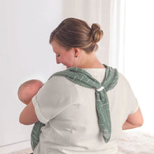 Load image into Gallery viewer, Breastfeeding Boss A Multitasking Must-Have For Nursing, Swaddling &amp; More- Sage Mudcloth
