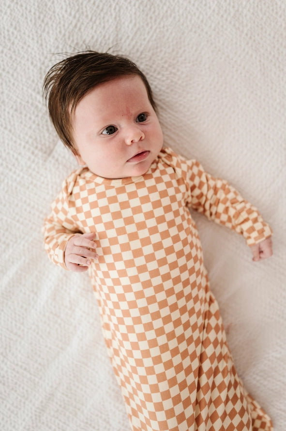 Butterscotch Checkered Gown