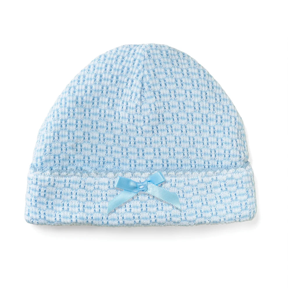 Paty Knit Solid Color Saylor Beanie - Blue