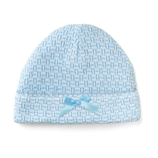 Paty Knit Solid Color Saylor Beanie - Blue
