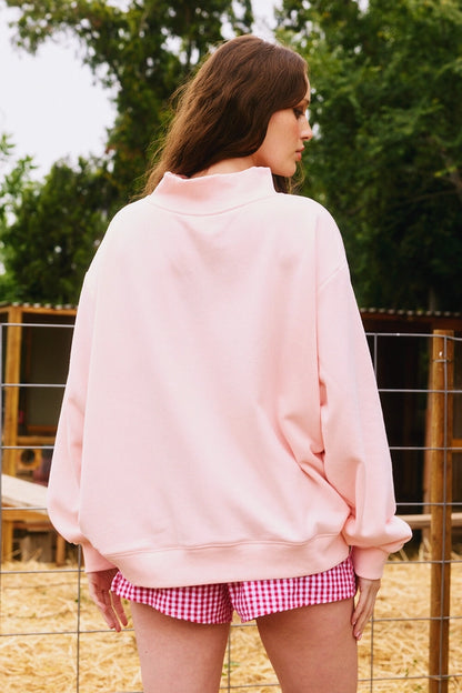 Blessed Embroidered Mockneck Sweatshirt