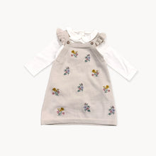 Load image into Gallery viewer, Floral Embroidered Tunic Baby Knit Dress Set
