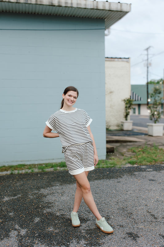 B and W Striped Set