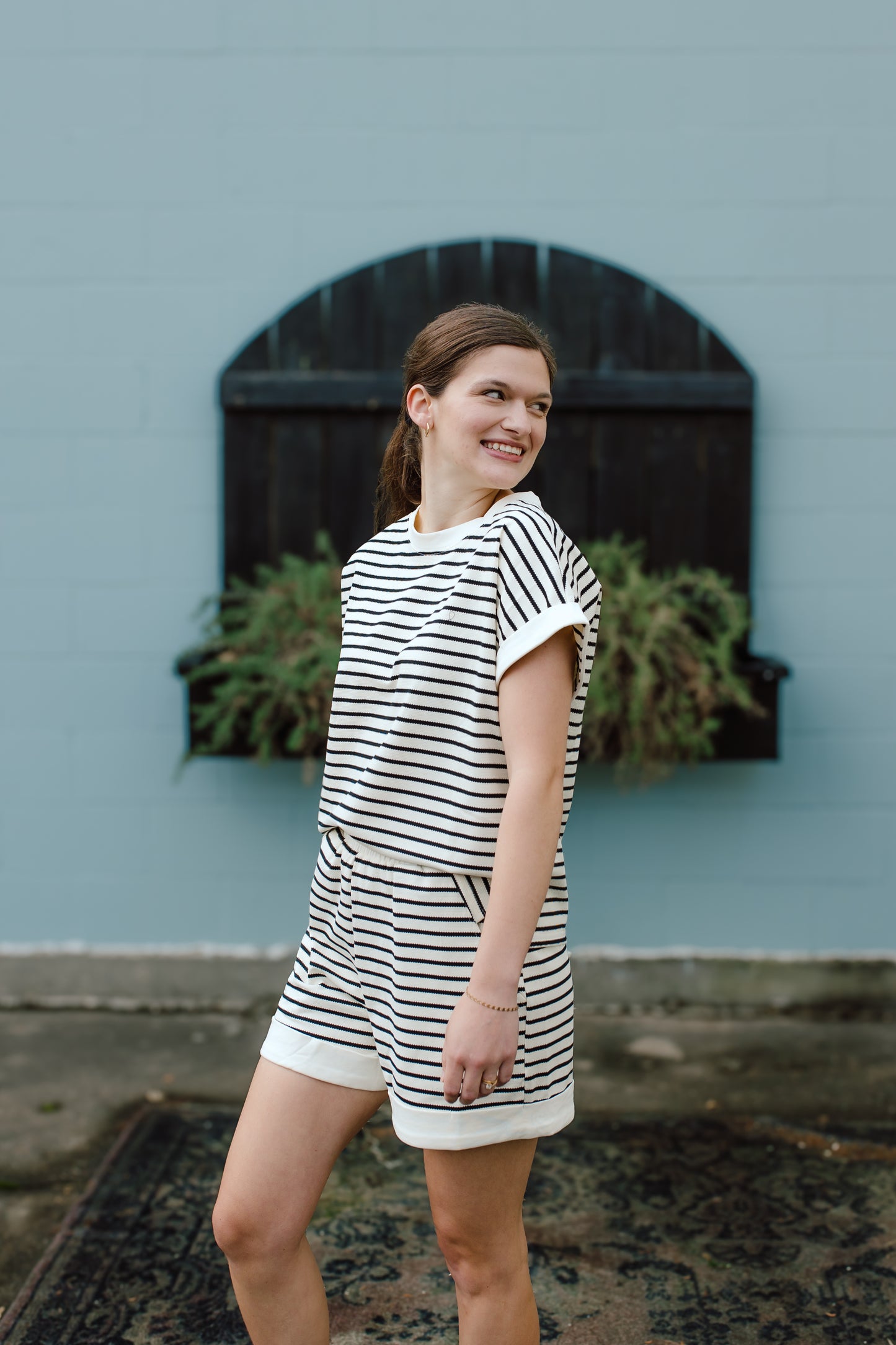 B and W Striped Set