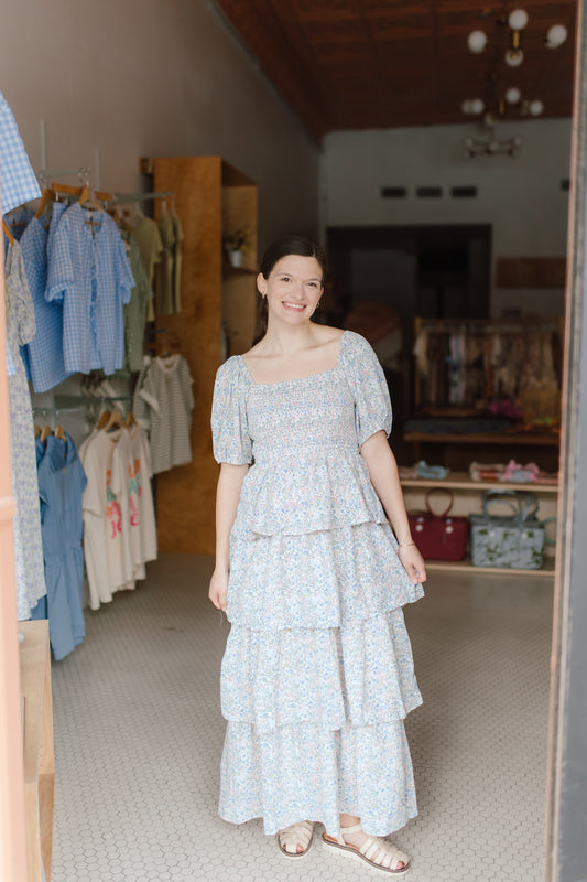 Ruffle Summer Floral Midi Dress