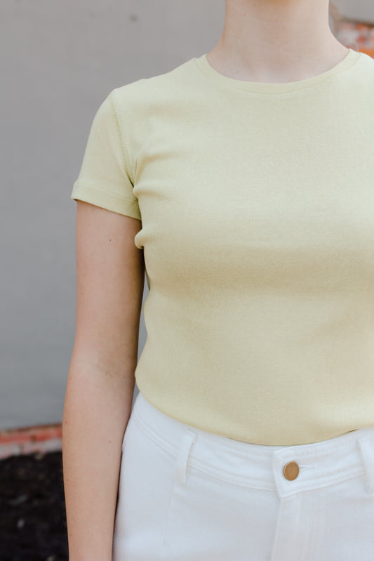 Solid Baby Tee: Yellow Green