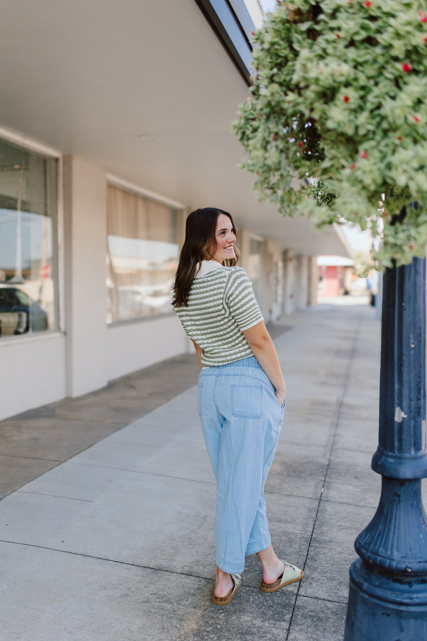 Denim High Waisted Relax Fit Pants