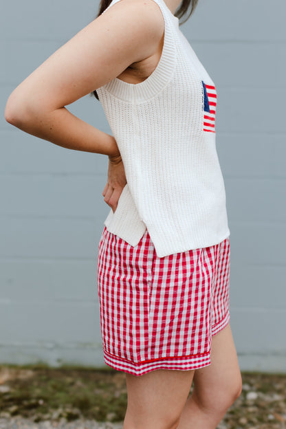 Red Gingham Shorts