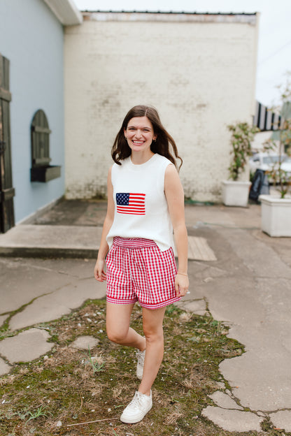 Red Gingham Shorts