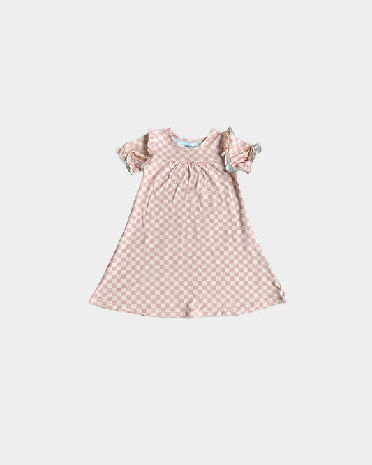 Pink Lemonade Checkered Night Gown